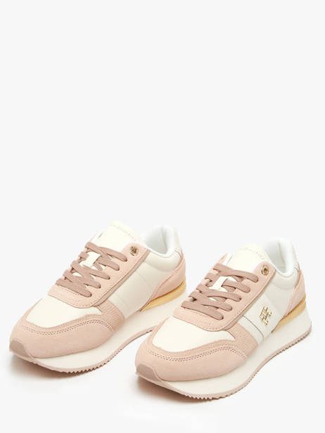 Sneakers Uit Leder Tommy hilfiger Wit women 84750K4 ander zicht 2